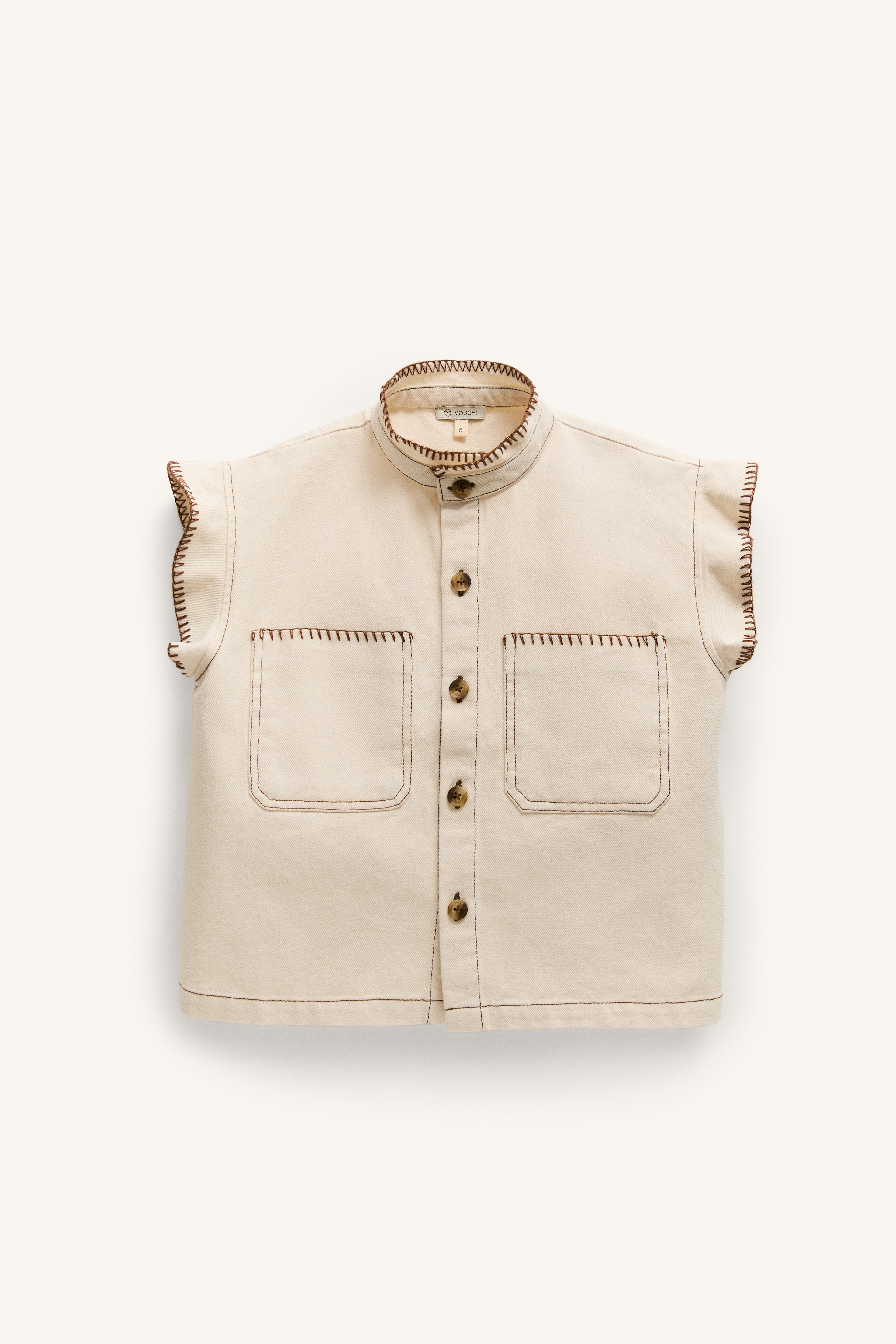 CHALECO DENIM CRUDO